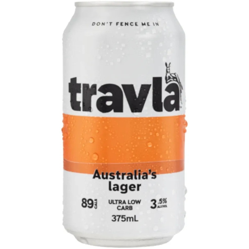 Travla Low Carb Mid-Strength Lager 375ml