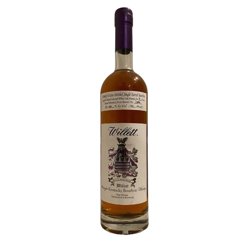 Willett Straight Kentucky Bourbon Whiskey Aged 6 Years 56% ABV Barrel No. 1986