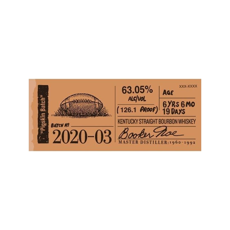 Bookers Bourbon Batch 2020-03 Pigskin Batch
