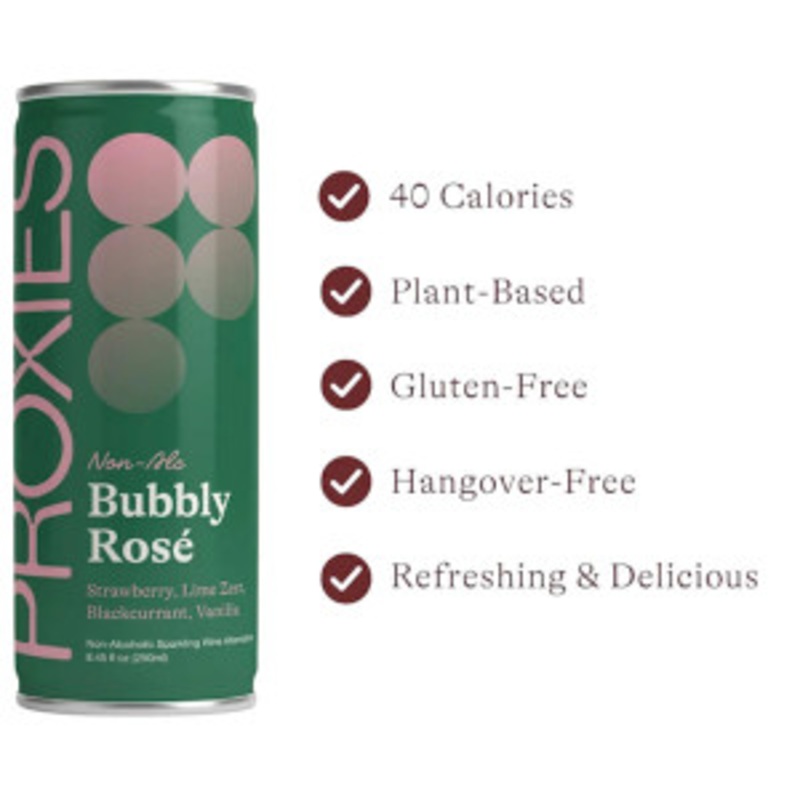 Proxies Non Alcoholic Bubbly Rose 4 Pack 250ml Cans