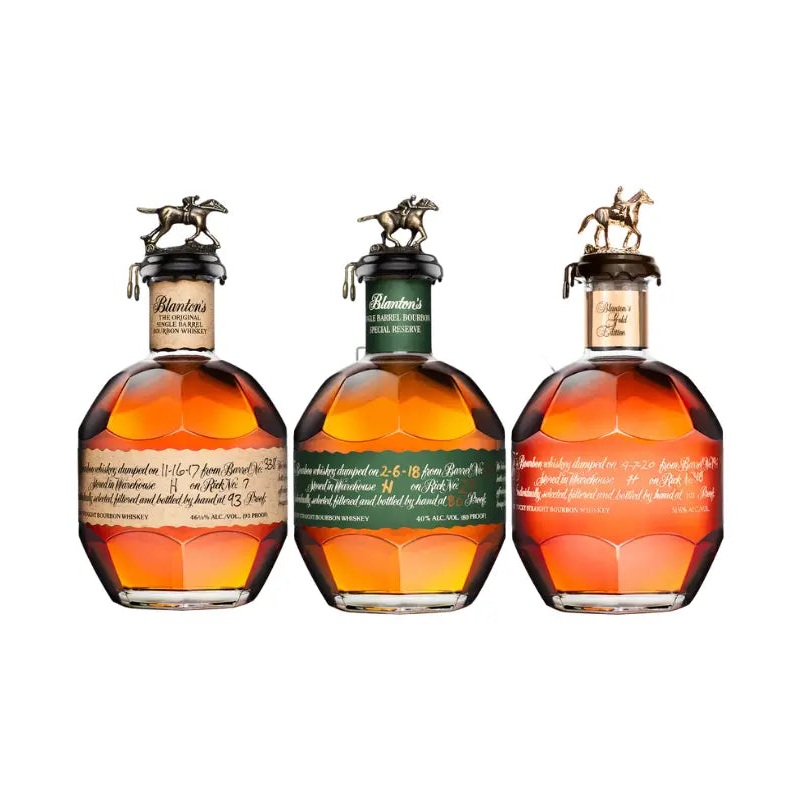 Blanton’s Original Single Barrel, Special Reserve & Gold Edition Bourbon Bundle
