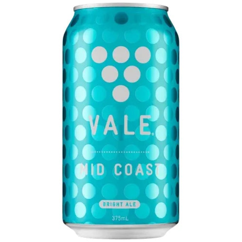 Vale Brewing Mid Coast Lager 3.5% 18 Pack Cans 375ml