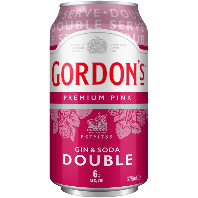 Gordon’s Premium Pink Double Gin & Soda 6% 375ml