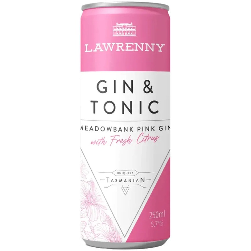 Lawrenny Meadowbank Pink Gin & Tonic 250ml