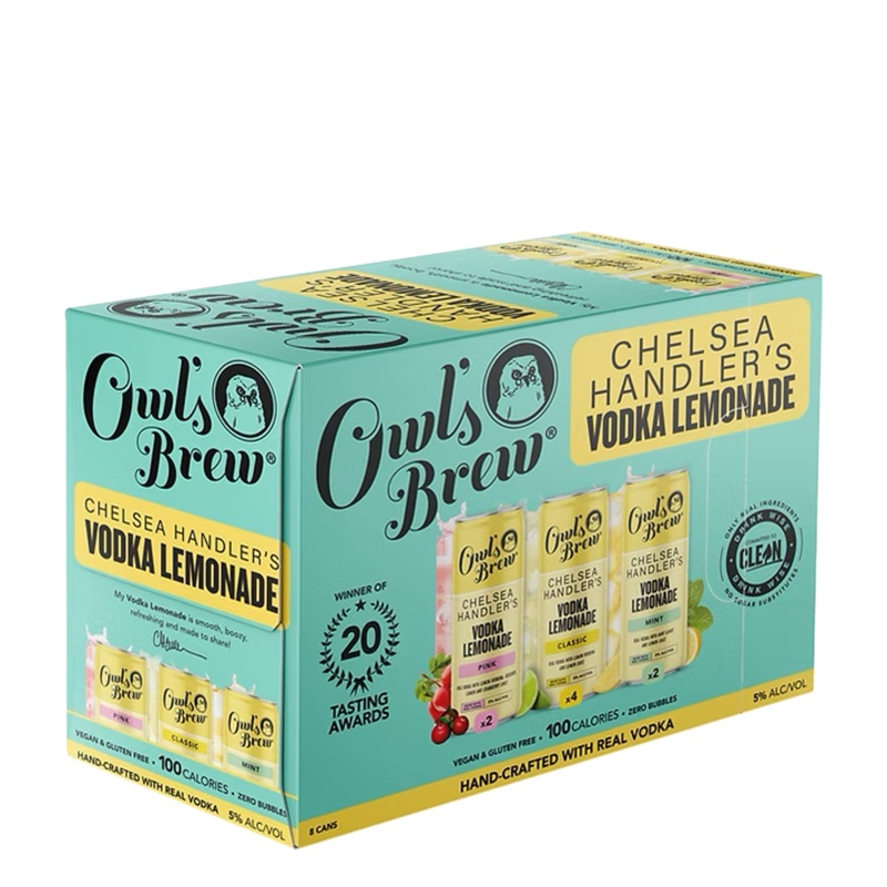 Owls Brew Chelsea Handler’s Vodka Lemonade Variety 8pk Can