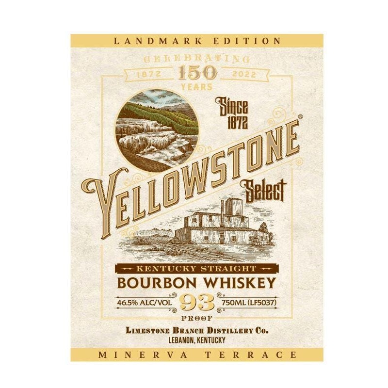 Yellowstone Select Bourbon Whiskey Minerva Terrace – 150th Anniversary Landmark Edition 750mL