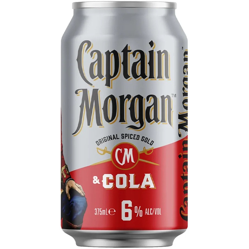 Captain Morgan Rum & Cola 6% Cans 375ml