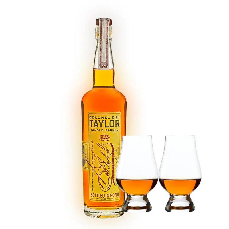 Colonel E.H. Taylor, Jr. Single Barrel Bourbon & Glencairn Set Bundle