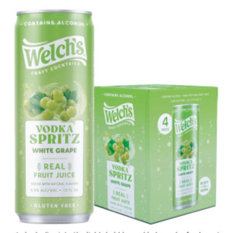 Welch’s Craft Cocktails Vodka Spritz White Grape Ready-To-Drink 4-Pack 12oz Cans