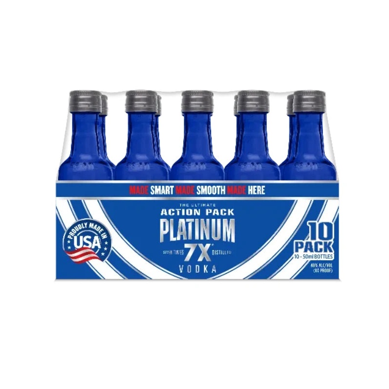 Platinum Vodka Shooters 10 x 50mL