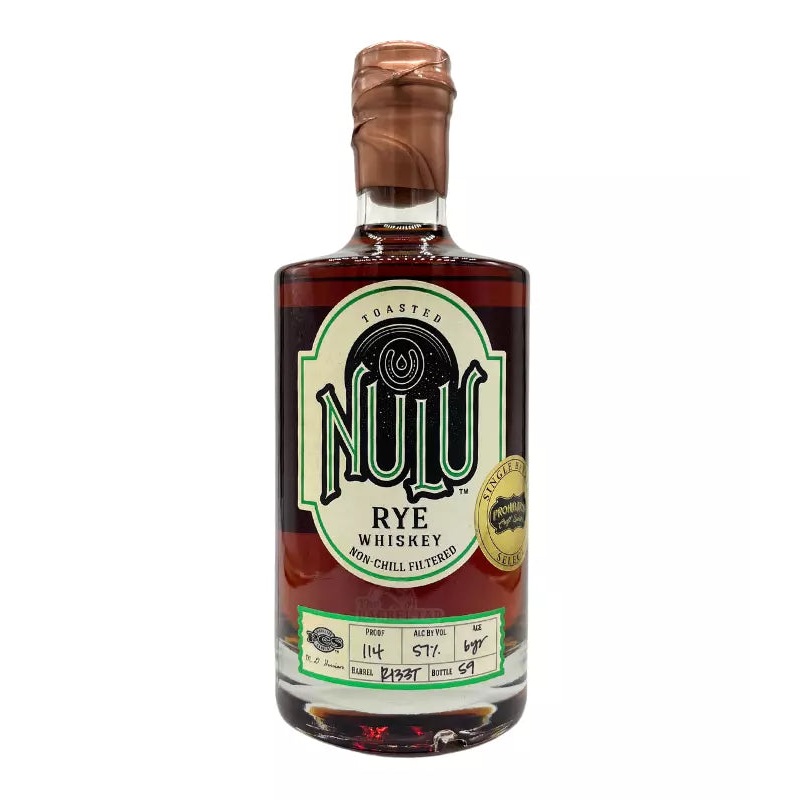 Nulu Toasted Barrel ‘Prohibition Craft Spirits’ Single Barrel Rye 114 Proof 750mL
