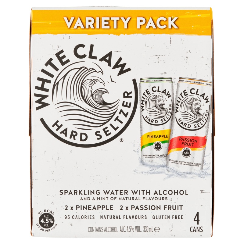 White Claw Variety 4 Pack 33cl Can