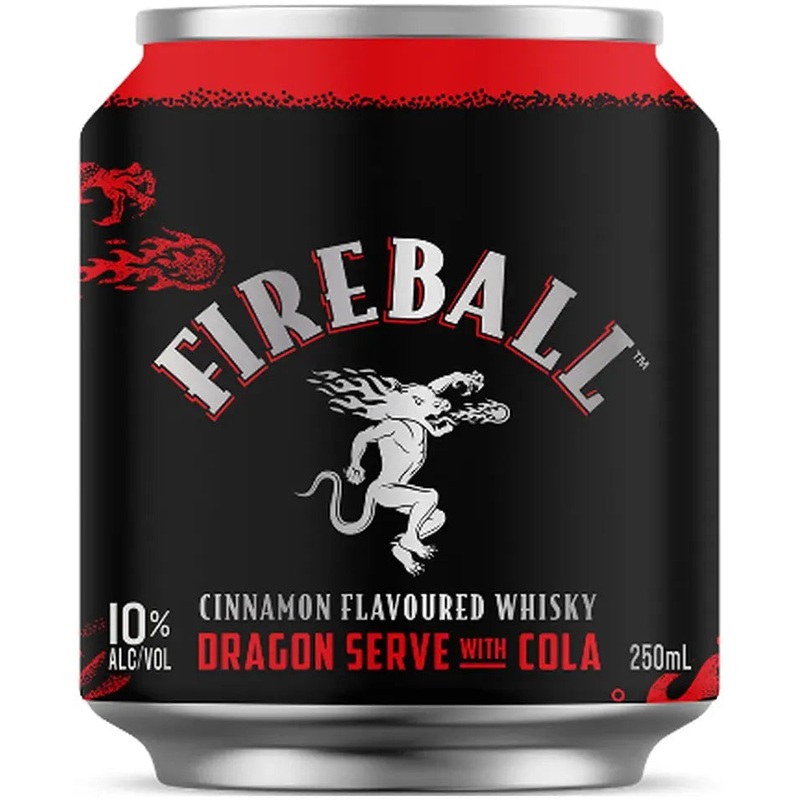 Fireball Cinnamon Whisky Dragon Serve & Cola 10% 250ml
