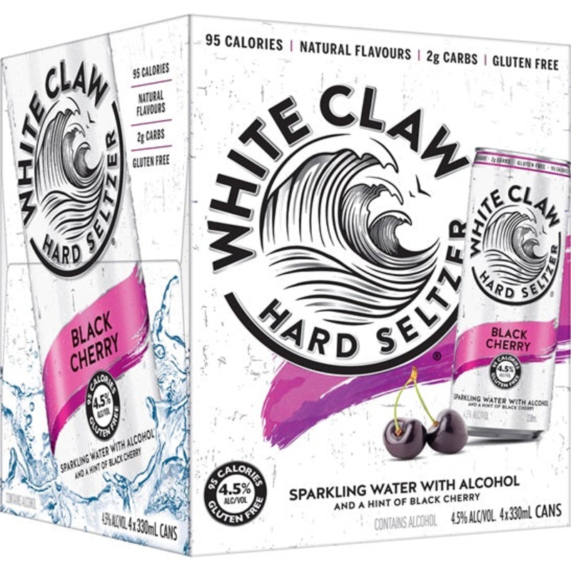 White Claw Black Cherry 4 Pack 33cl Can