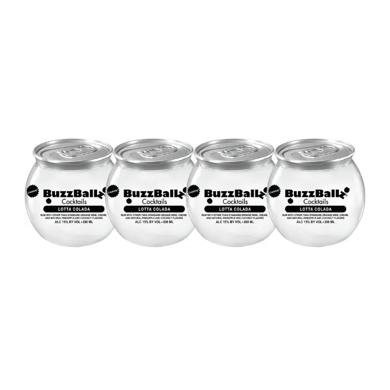 Buzzballz Lotta Colada Pre-Mixed Cocktails 4-Pack