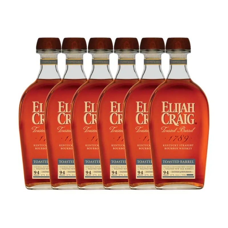 Elijah Craig Toasted Barrel Finish Bourbon Whiskey – 6 Pack