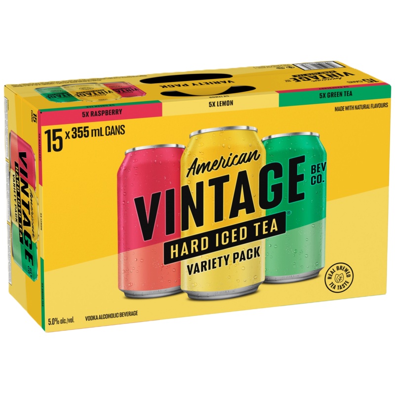 AMERICAN VINTAGE HARD ICED TEA MIXER 355ML 15PK CAN @ Red Deer [1057571]