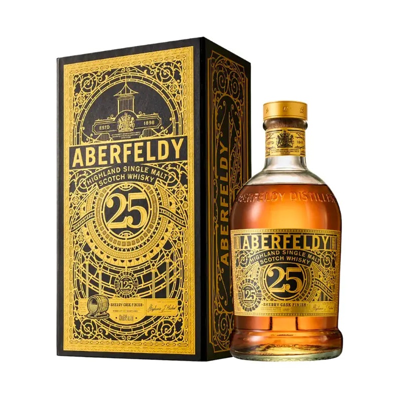 Aberfeldy 25 Year Old 125th Anniversary Limited Edition Sherry Cask Single Malt Scotch 700mL