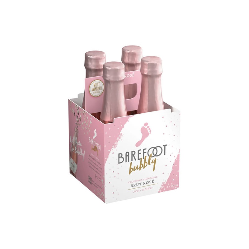 Barefoot Bubbly Brut Rose 4PK 187ML