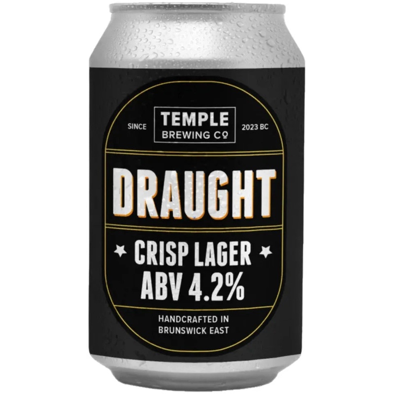 Temple Brewing Draught Crisp Lager 355ml