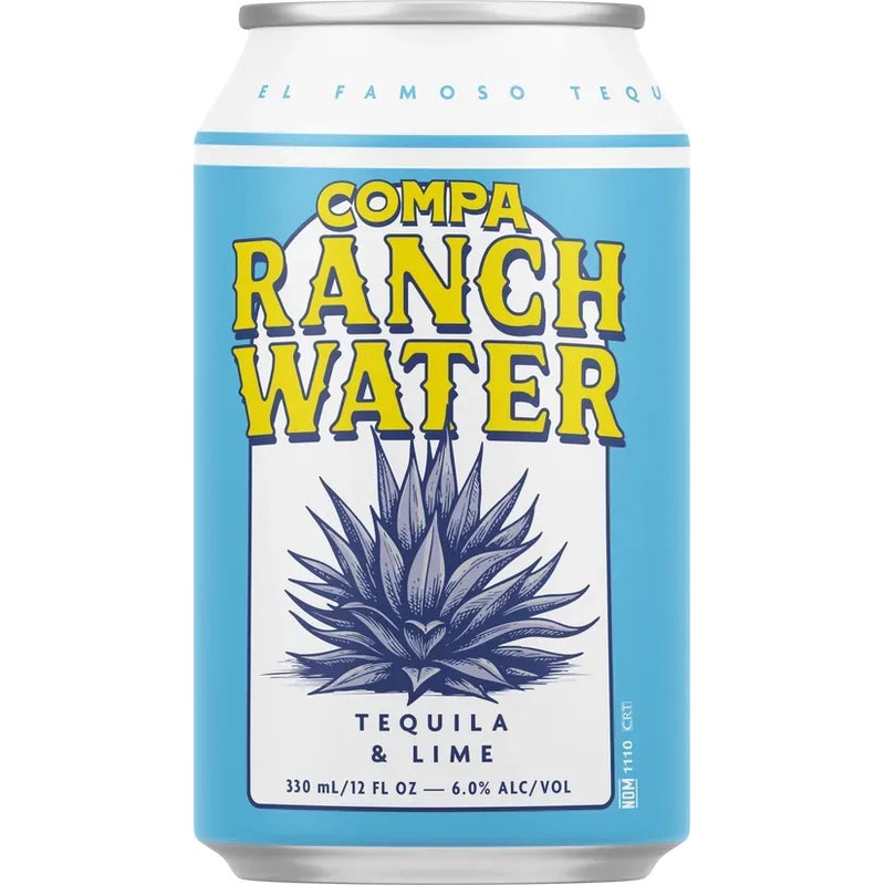 Compa Tequila Ranchwater Lime 6% 24 Pack Cans 330ml