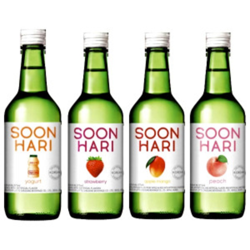 Soonhari Soju Mixed Flavors 375ml 4 Pack