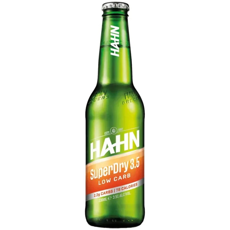 Hahn Super Dry 3.5% 12 Pack Bottles 700ml